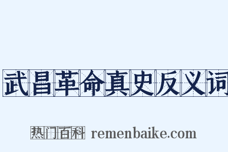 武昌革命真史反义词是什么意思的图片